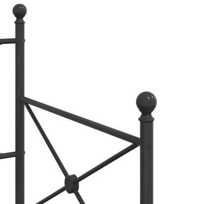 Black Steel Day Bed Frame 90x190 cm - No Mattress Included
