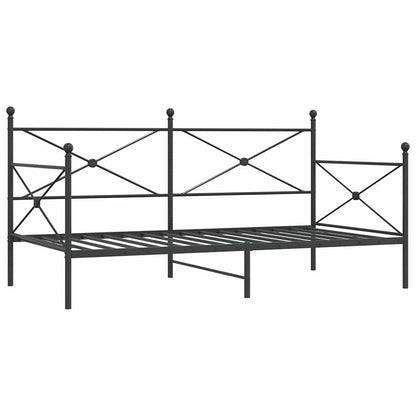 Black Steel Day Bed Frame 100x190 cm - No Mattress Included