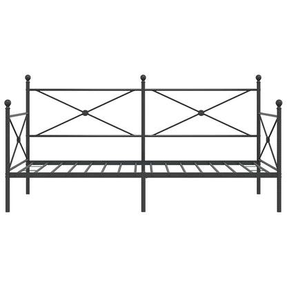 Black Steel Day Bed Frame 100x190 cm - No Mattress Included