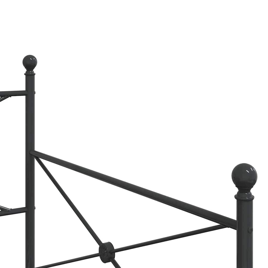 Black Steel Day Bed Frame 100x190 cm - No Mattress Included
