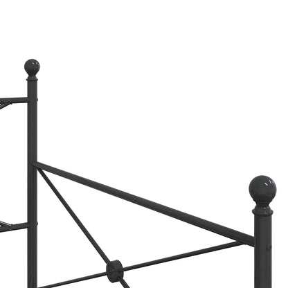 Black Steel Day Bed Frame 100x190 cm - No Mattress Included
