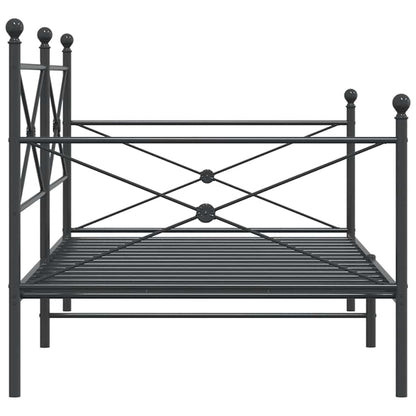 Stylish Black Steel Day Bed Frame 107x203 cm - No Mattress Included