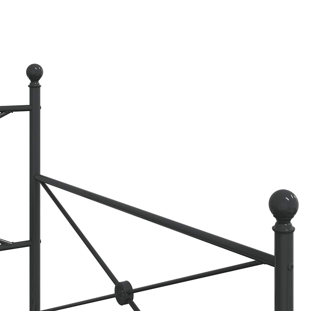 Stylish Black Steel Day Bed Frame 107x203 cm - No Mattress Included