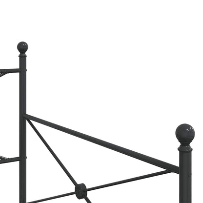 Stylish Black Steel Day Bed Frame 107x203 cm - No Mattress Included