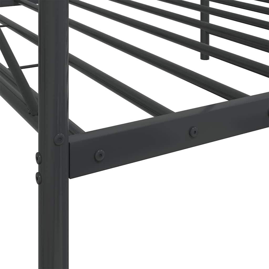 Stylish Black Steel Day Bed Frame 107x203 cm - No Mattress Included