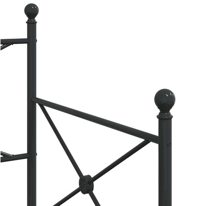 Daybed with Trundle without Mattress Black 90x190 cm Steel