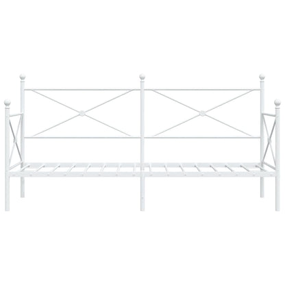 White Steel Day Bed Frame 90x190 cm - No Mattress Included