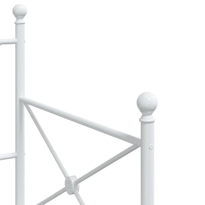 White Steel Day Bed Frame 90x190 cm - No Mattress Included