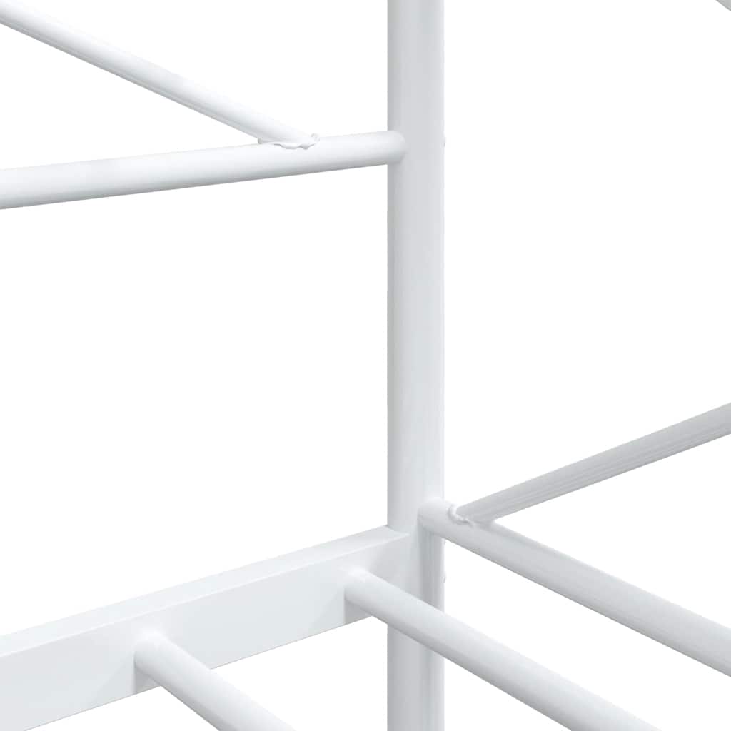 White Steel Day Bed Frame 90x190 cm - No Mattress Included