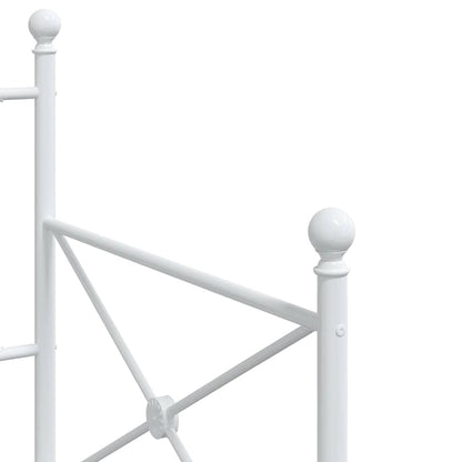 White Steel Day Bed Frame 90x200 cm - No Mattress Included