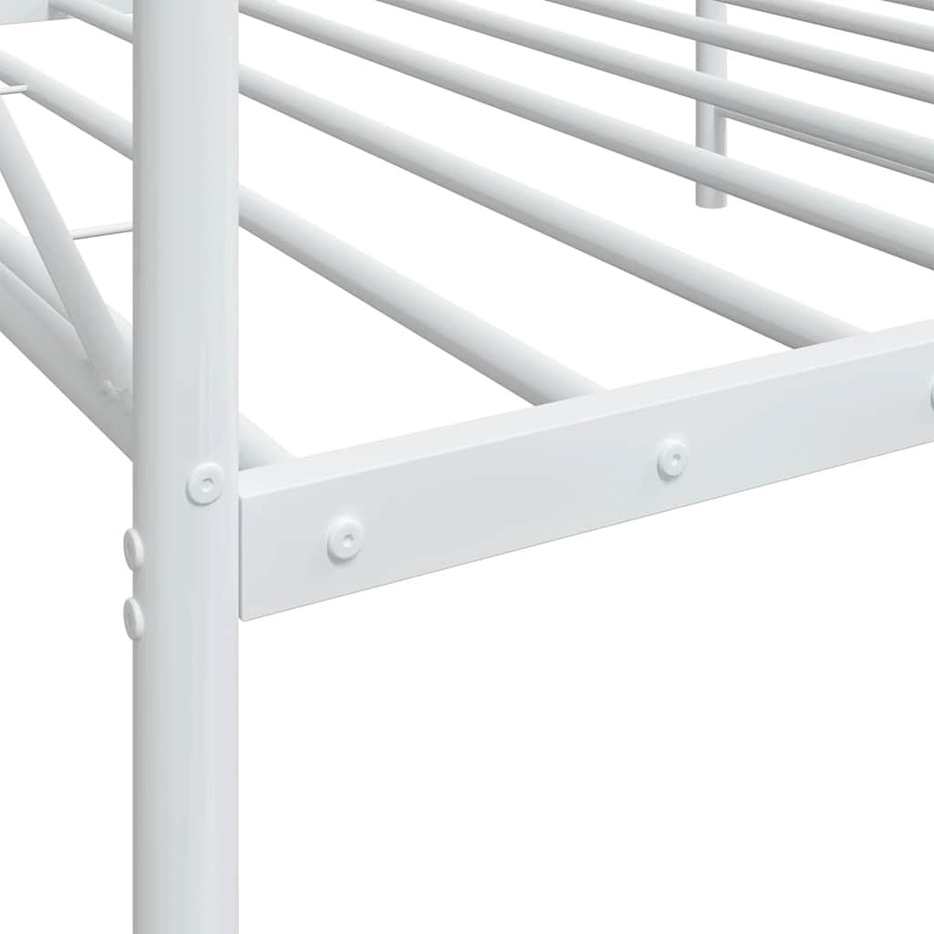 White Steel Day Bed Frame 100x190 cm - Mattress Not Included