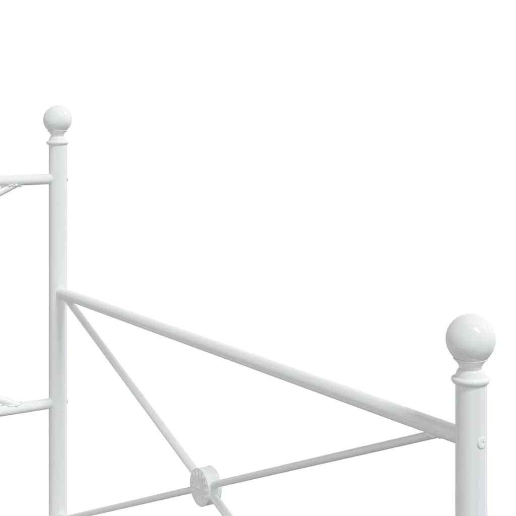 White Steel Day Bed Frame 107x203 cm - No Mattress Included