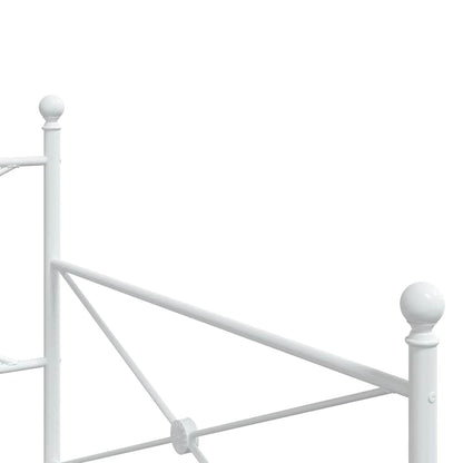 White Steel Day Bed Frame 107x203 cm - No Mattress Included