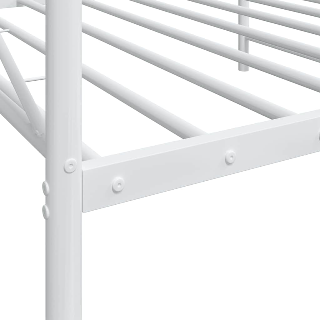 White Steel Day Bed Frame 107x203 cm - No Mattress Included