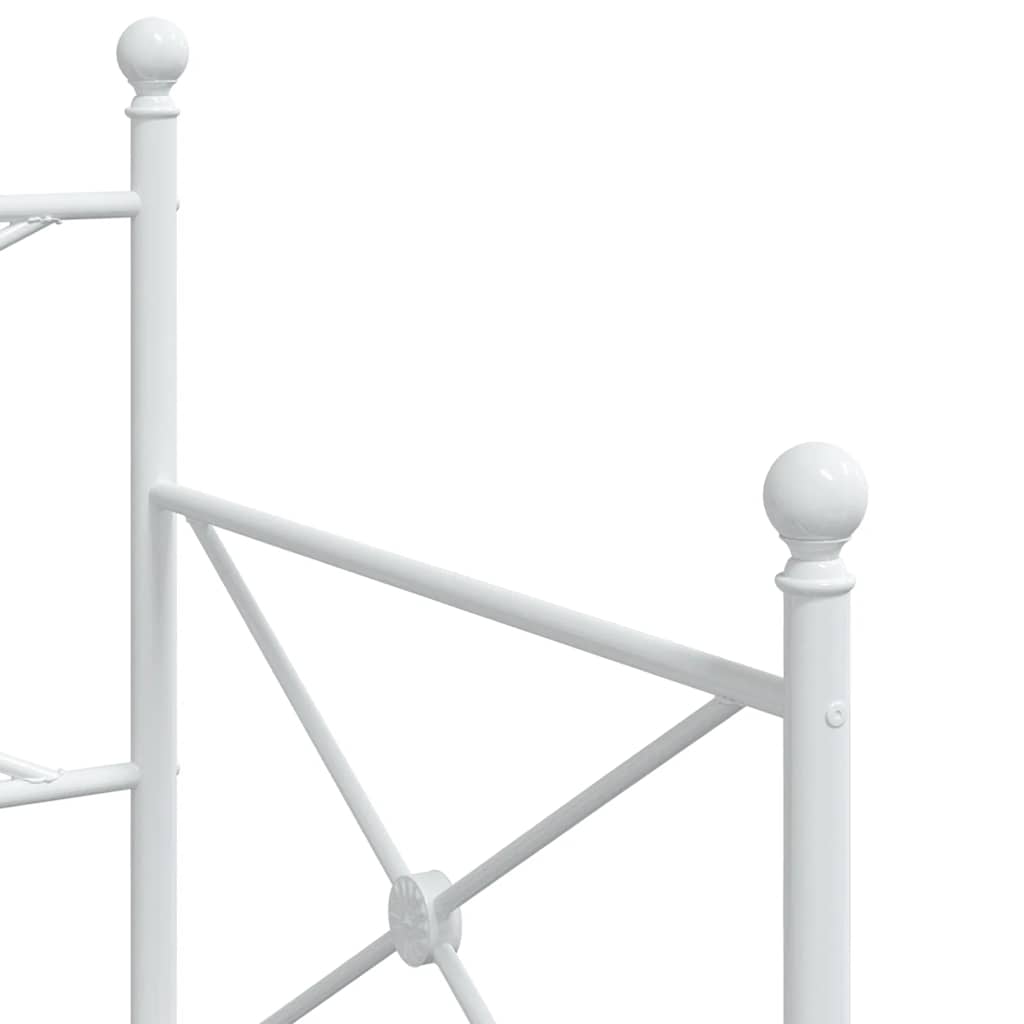 White Steel Daybed with Trundle 90x200 cm - No Mattress Included