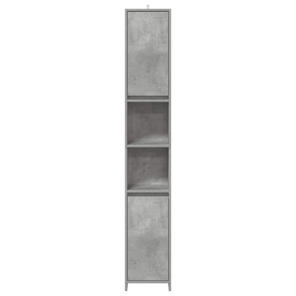 4 Piece Bathroom Furniture Set Concrete Grey Engineered Wood