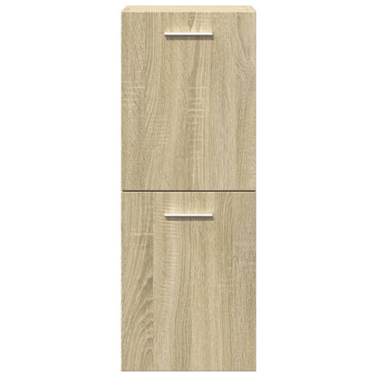 3 Piece Bathroom Furniture Set Sonoma Oak Engineered Wood