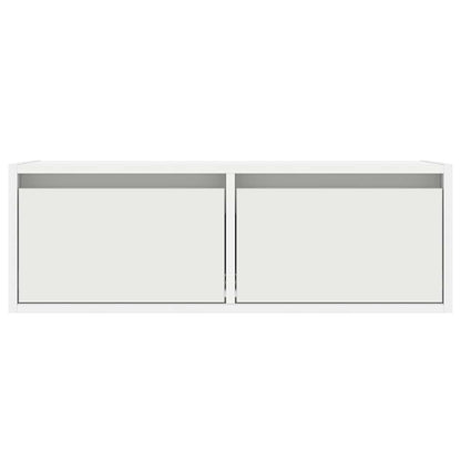 TV Cabinet with LED Lights White 75x35.5x25 cm