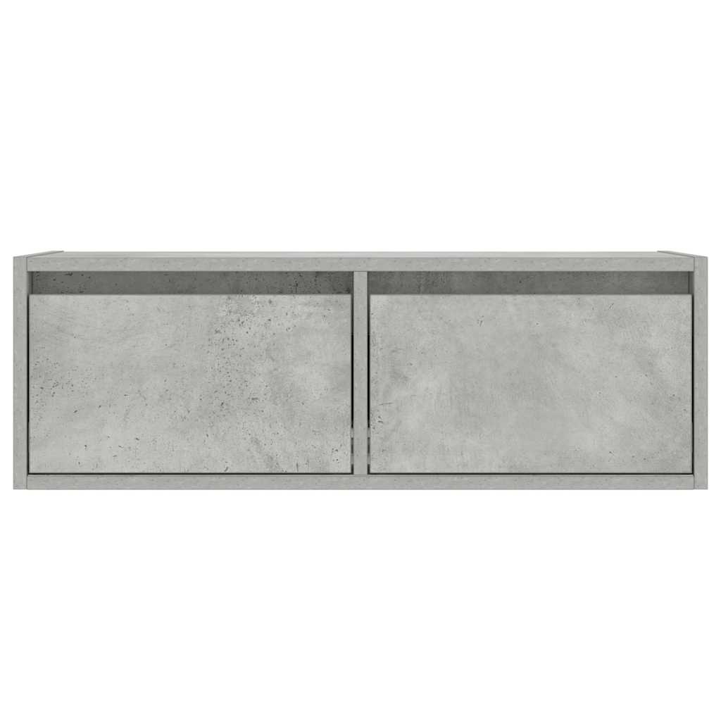 TV Cabinet with LED Lights Concrete Grey 75x35.5x25 cm