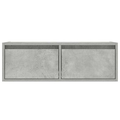TV Cabinet with LED Lights Concrete Grey 75x35.5x25 cm