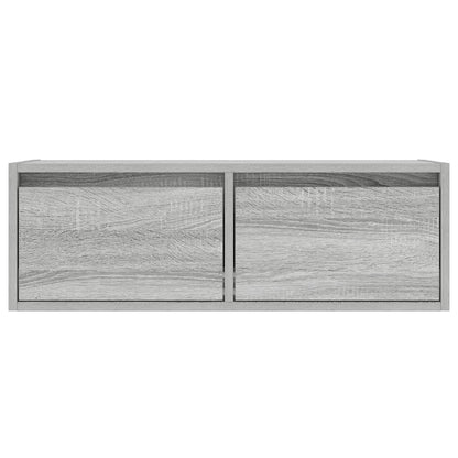 TV Cabinet with LED Lights Grey Sonoma 75x35.5x25 cm