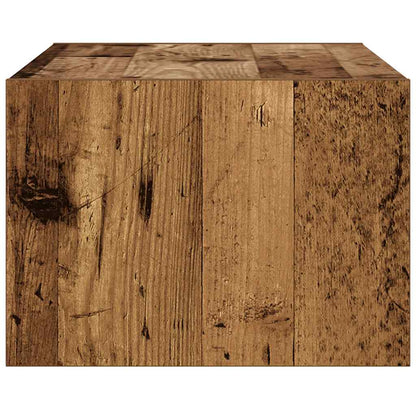 TV Cabinet with LED Lights Old Wood 75x35.5x25 cm