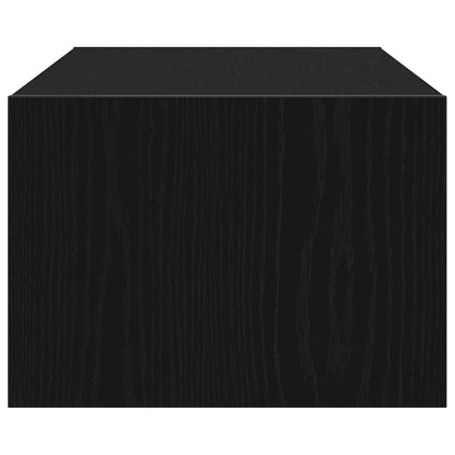 TV Cabinet with LED Lights Black Oak 100X35.5x25 cm