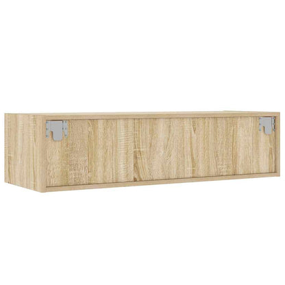 TV Cabinet with LED Lights Sonoma Oak 100X35.5x25 cm