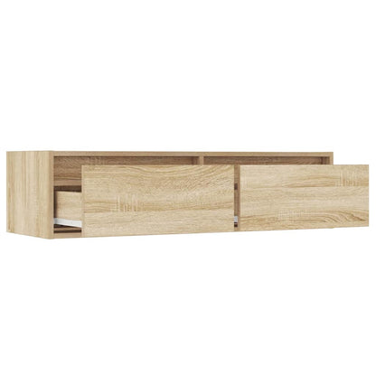 TV Cabinet with LED Lights Sonoma Oak 100X35.5x25 cm