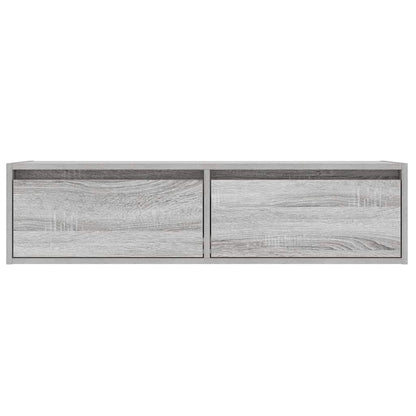 TV Cabinet with LED Lights Grey Sonoma 100X35.5x25 cm
