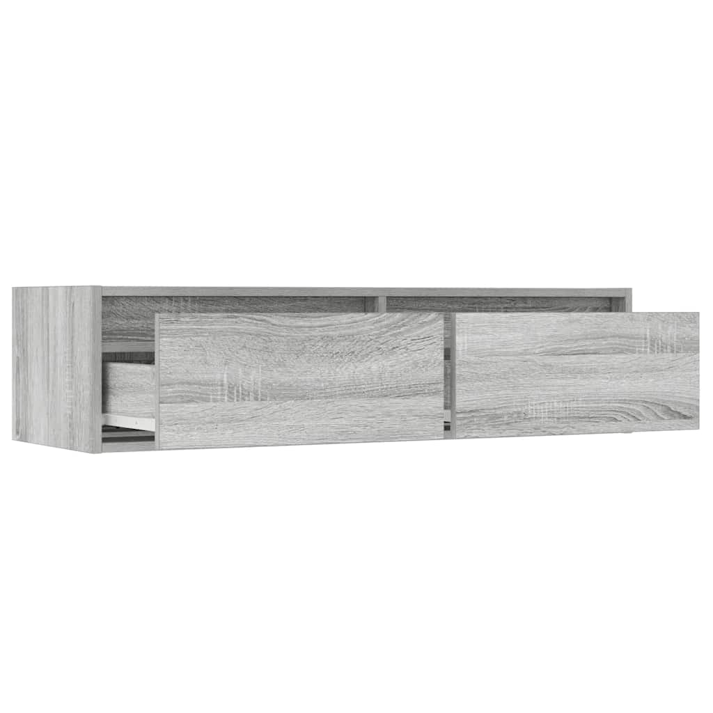 TV Cabinet with LED Lights Grey Sonoma 100X35.5x25 cm