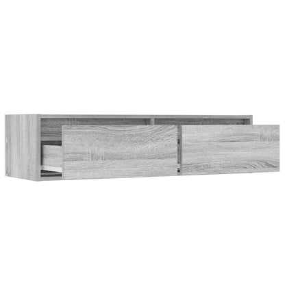 TV Cabinet with LED Lights Grey Sonoma 100X35.5x25 cm
