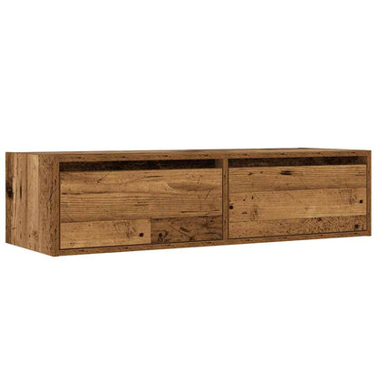 TV Cabinet with LED Lights Old Wood 100X35.5x25 cm