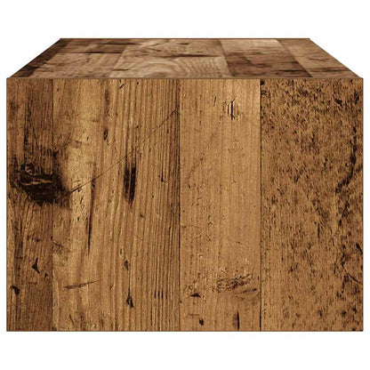 TV Cabinet with LED Lights Old Wood 100X35.5x25 cm