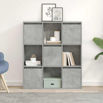 Bookcase Concrete Grey 89x24x101.5 cm Engineered Wood