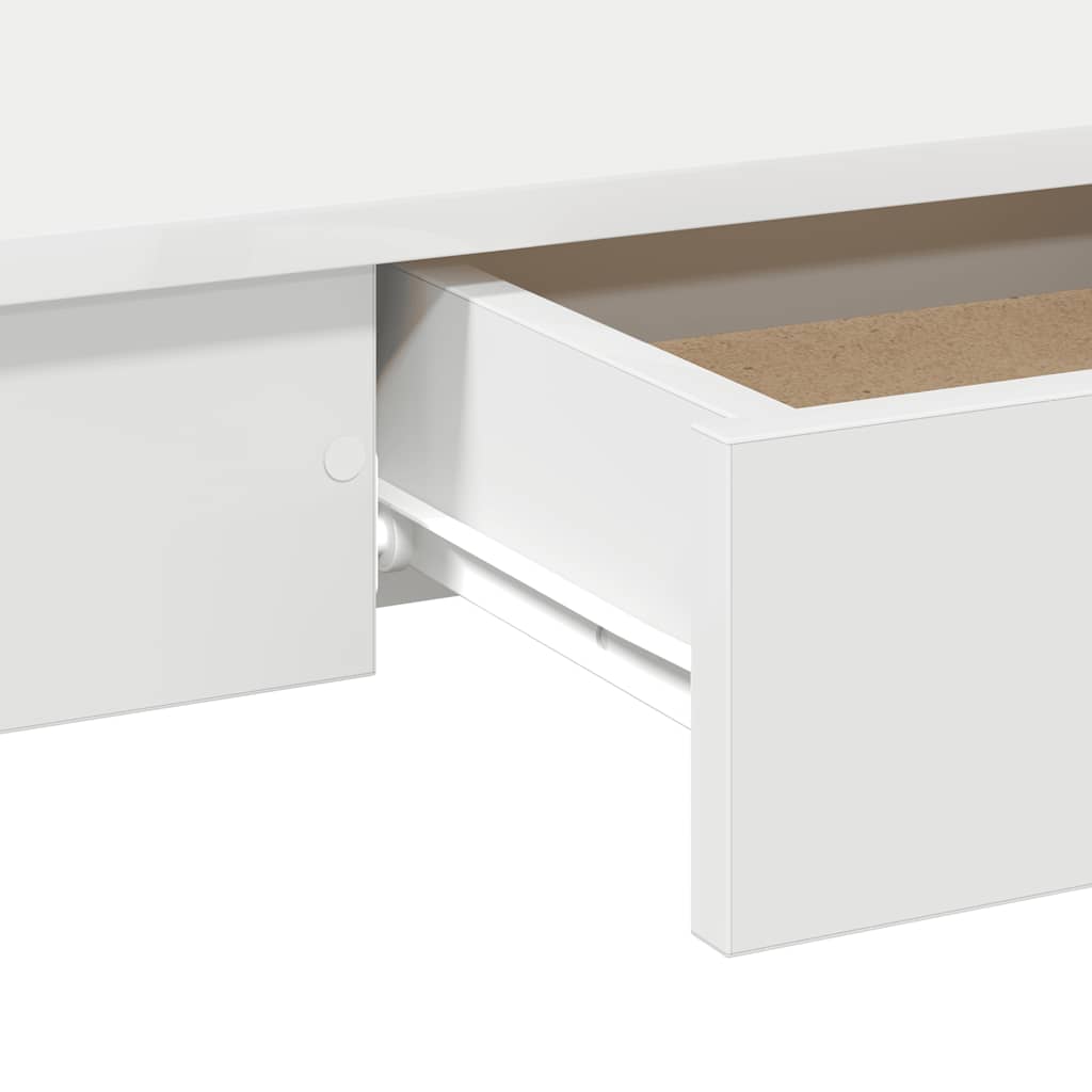 Engineered Wood Desk 100x45x75 cm - Sleek White Finish
