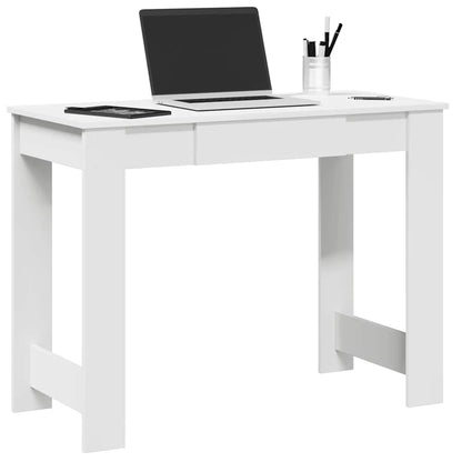 Engineered Wood Desk 100x45x75 cm - Sleek White Finish