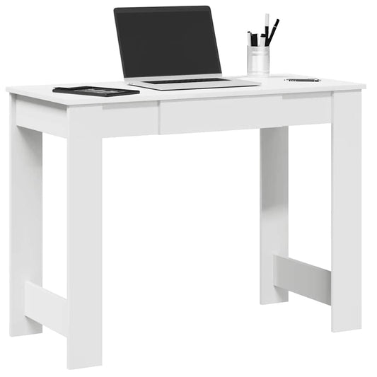 Engineered Wood Desk 100x45x75 cm - Sleek White Finish