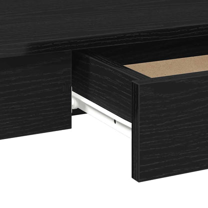 Sleek Black Engineered Wood Desk - 100x45x75 cm