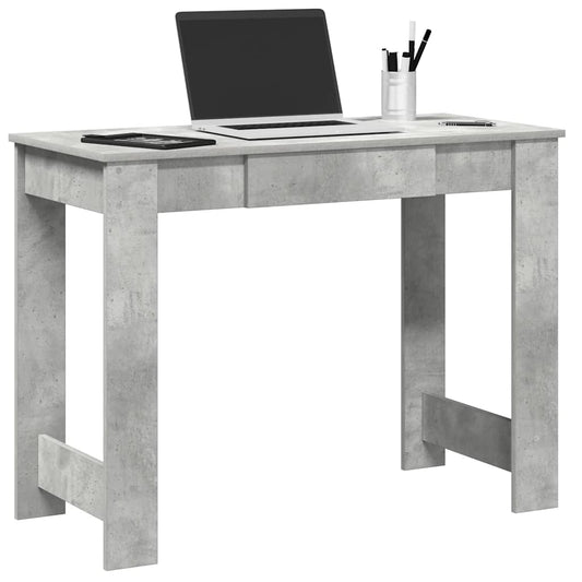 Concrete Grey Desk, Engineered Wood, 100x45x75 cm