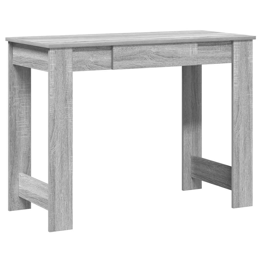 Compact Grey Sonoma Desk 100x45x75 cm - Engineered Wood Finish