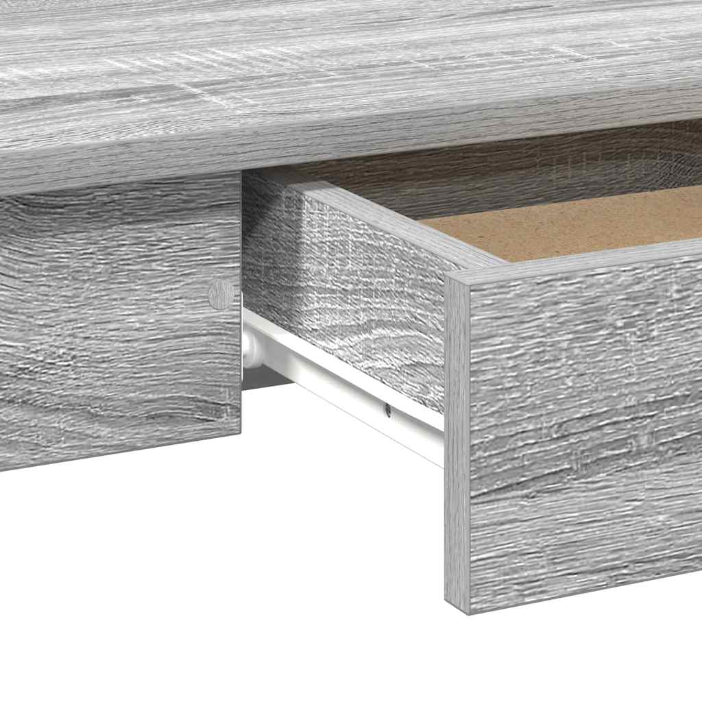 Compact Grey Sonoma Desk 100x45x75 cm - Engineered Wood Finish