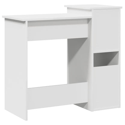 White Desk with Shelves, Engineered Wood, 84x40x78 cm