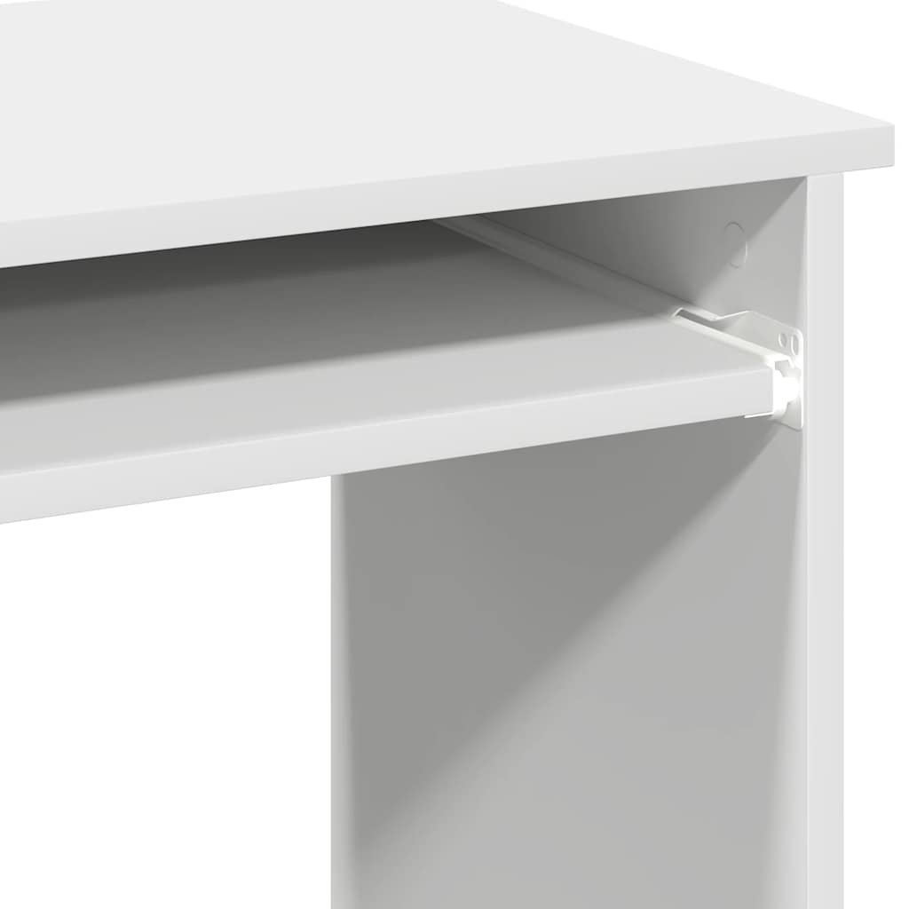 White Desk with Shelves, Engineered Wood, 84x40x78 cm