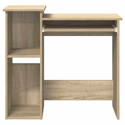 Sonoma Oak Desk with Shelves 84x40x78 cm - Engineered Wood