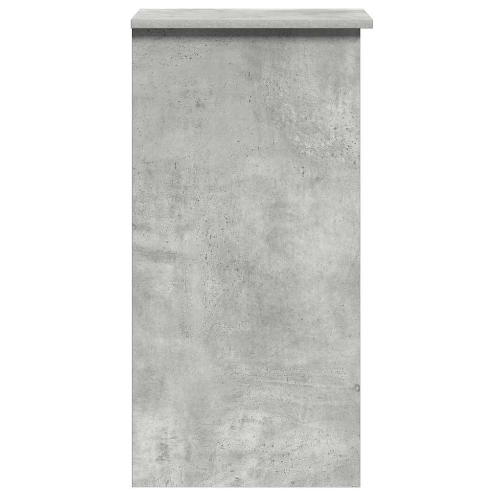 Concrete Grey Engineered Wood Desk with Shelves, 84x40x78 cm