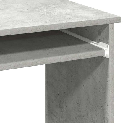 Concrete Grey Engineered Wood Desk with Shelves, 84x40x78 cm