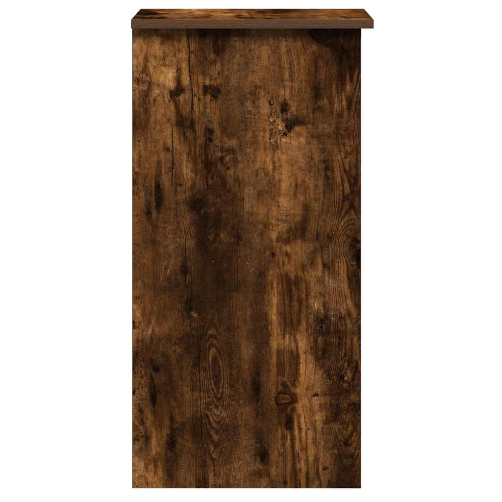 Smoked Oak Desk with Shelves - 84x40x78 cm Engineered Wood