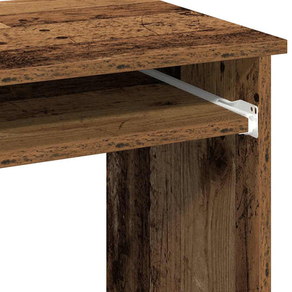 Rustic Engineered Wood Desk with Shelves - 84x40x78 cm