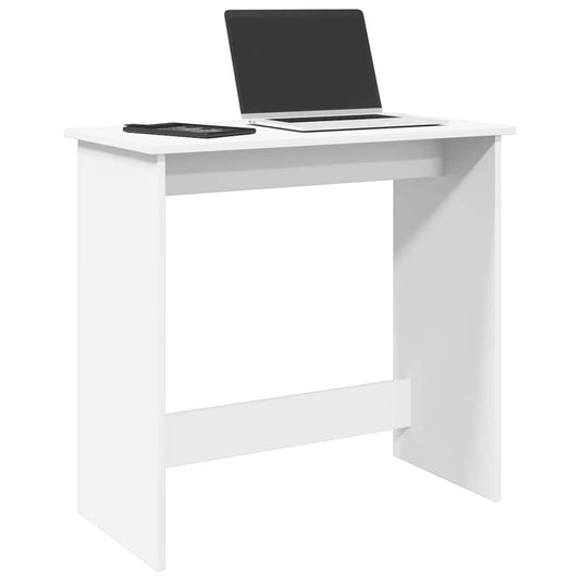 Sleek White Desk 80x40x75 cm - Durable Engineered Wood Design